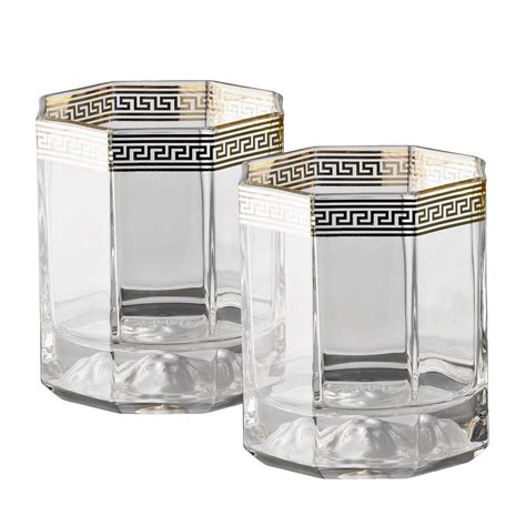 versace medusa lumiere d'or whisky pair|Medusa Lumière Set 2 Whiskey Glasses .